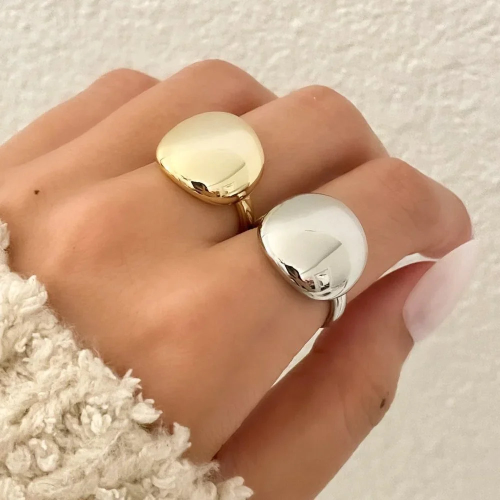 925 Sterling Silver Round Circle Ring Minimalist Ring Stacking Geometric Ring